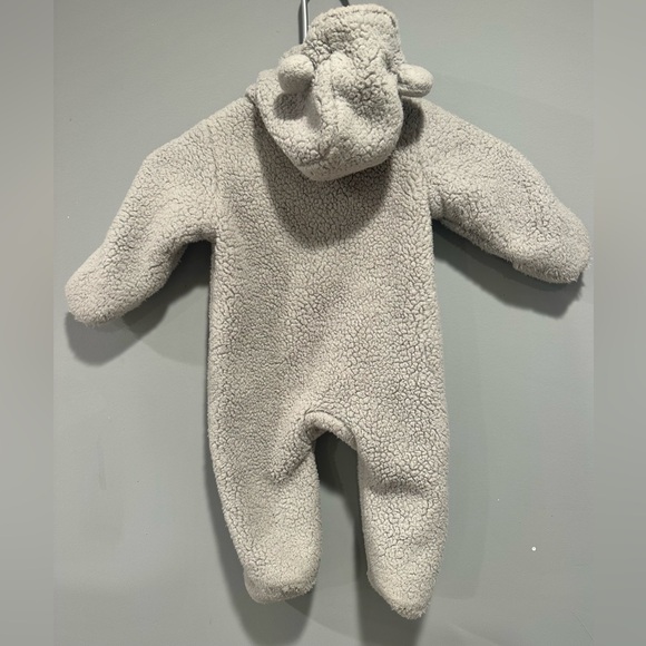 Carter's Soft Gray Sherpa Baby Footie - Picture 2 of 4